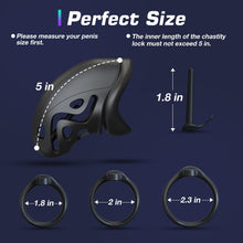 Load image into Gallery viewer, Lightweight Chastity Device with 3 Sizes Rings