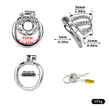 Load image into Gallery viewer, Chainmail Steel Chastity Cage with Belt - 2