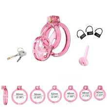 Load image into Gallery viewer, Soft Mamba Chastity Cage Set pink silicone side view