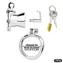 Load image into Gallery viewer, Inverted Prince Albert Piercing Chastity Cage