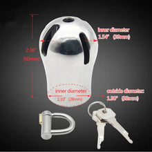 Load image into Gallery viewer, Stainless Steel PA Lock Cock Cage with D-Ring