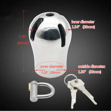 Load image into Gallery viewer, Stainless Steel PA Lock Cock Cage with D-Ring