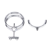 Load image into Gallery viewer, Adjustable Dual Ring Metal Cock Ring with Weighted Chains – adjustable ring and removable inner section