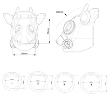 Load image into Gallery viewer, Bull Head Gas-Mask Resin Chastity Cage