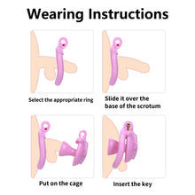 Load image into Gallery viewer, Time Tide Gem-Accented Flat ABS Chastity Cage