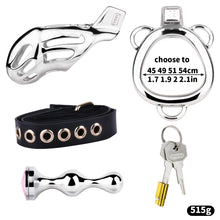 Load image into Gallery viewer, Steel Mamba Chastity Cage 2026 Edition lock and ring details