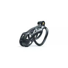 Load image into Gallery viewer, Black Mamba Chastity Cage Kit 1.77 To 4.13 Inches Long 2026 Edition lock and ring details