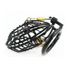 Load image into Gallery viewer, Black Mesh Metal Male Chastity Cage
