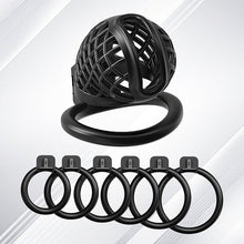 Load image into Gallery viewer, Black Mesh ABS Chastity Cage