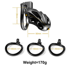 Load image into Gallery viewer, Black Metal Chastity Cage