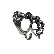 Load image into Gallery viewer, Black Spade ball support illustration showing open front and lower support ring