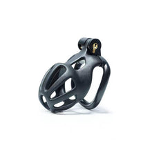 Load image into Gallery viewer, Black Stripe Mamba Chastity Cage Kit 1.77 To 4.13 Inches Long 2026 Edition fit view