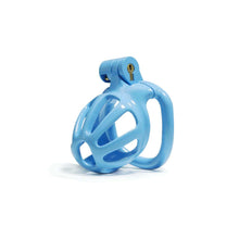 Load image into Gallery viewer, Blue Stripe Mamba Chastity Cage Kit 1.77 To 4.13 Inches Long 2026 Edition detail view