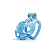 Load image into Gallery viewer, Blue Stripe Mamba Chastity Cage Kit 1.77 To 4.13 Inches Long 2026 Edition fit view