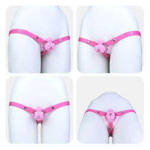 Load image into Gallery viewer, Pearl Bow Chastity Cage With Optional Belt
