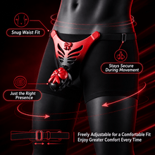 Lade das Bild in den Galerie-Viewer, Red and Black Butterfly Wing Resin Chastity Belt