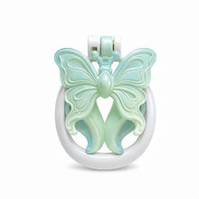 Afbeelding in Gallery-weergave laden, Blue & Yellow Butterfly Wing Inverted Chastity Cage original front view