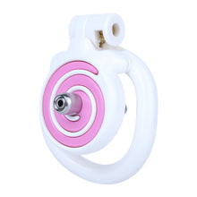 Load image into Gallery viewer, Pink and white cage with catheter attachment
