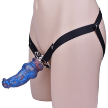 Load image into Gallery viewer, Inverted Chastity Cage - Cock Block Device With Monster Dildo