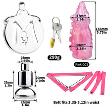 Load image into Gallery viewer, Inverted Chastity Cage - Cock Block Device With Monster Dildo