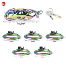 Load image into Gallery viewer, Stainless Steel MAMBA Colorful Chastity Cage