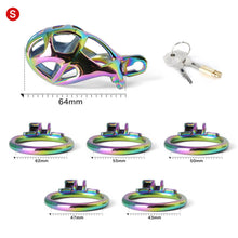 Load image into Gallery viewer, Stainless Steel MAMBA Colorful Chastity Cage
