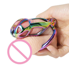 Load image into Gallery viewer, Stainless Steel MAMBA Colorful Chastity Cage