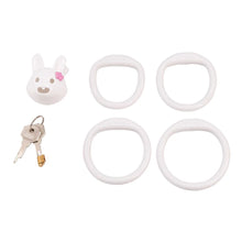 Load image into Gallery viewer, Flower-Adorned Rabbit Resin Chastity Cage