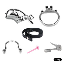 Load image into Gallery viewer, Dolphin Steel Chastity Cage with Anti-ring Removable - 9