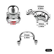 Load image into Gallery viewer, Dolphin Steel Chastity Cage with Anti-ring Removable - cage size