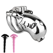 Load image into Gallery viewer, Dolphin Steel Chastity Cage with Anti-ring Removable - with urethral