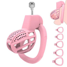 Load image into Gallery viewer, Honeycomb Resin Chastity Cage with Five Rings