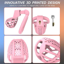 Load image into Gallery viewer, Honeycomb Resin Chastity Cage with Five Rings