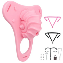 Load image into Gallery viewer, Fantasy Pink Conch Chastity Cage with Belt 2
