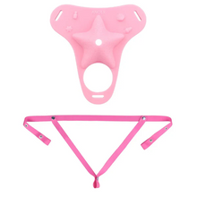 Load image into Gallery viewer, Fantasy Pink Conch Chastity Cage with Belt 30
