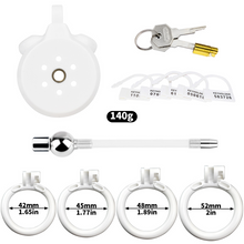 Load image into Gallery viewer, Flat Chastity Cage with Detchable Ball Catheter- 22