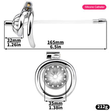 Load image into Gallery viewer, Steel Chastity Cage with Urethral Removable