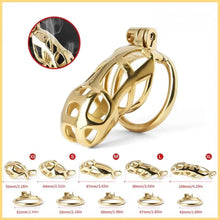 Load image into Gallery viewer, Gold Stainless Steel MAMBA Chastity Cage