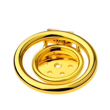 Load image into Gallery viewer, Golden Flat Metal Chastity Cage