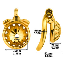 Load image into Gallery viewer, Golden Sunflower Chastity Cage -4