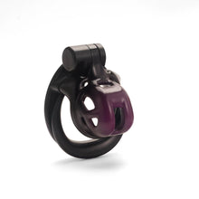 Load image into Gallery viewer, Gradation Black Purple Mamba Chastity Cage 2026 Edition side view
