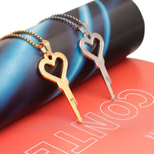 Load image into Gallery viewer, Heart Shaped Chastity Key Necklace -3