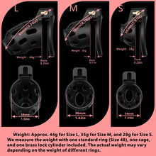 Lade das Bild in den Galerie-Viewer, Matte Black Modular ABS Chastity Cage
