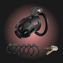 Lade das Bild in den Galerie-Viewer, Matte Black Modular ABS Chastity Cage