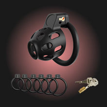 Lade das Bild in den Galerie-Viewer, Matte Black Modular ABS Chastity Cage