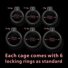 Lade das Bild in den Galerie-Viewer, Matte Black Modular ABS Chastity Cage