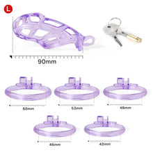 Load image into Gallery viewer, Ice Vision Desigh Purple Mamba Chastity Cage fit view