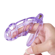 Load image into Gallery viewer, Ice Vision Desigh Purple Mamba Chastity Cage side view