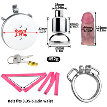 Load image into Gallery viewer, Inverted Chastity Cage with Large Dildo with Arc Ring