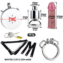Load image into Gallery viewer, Inverted Chastity Cage with Large Dildo with Arc Ring